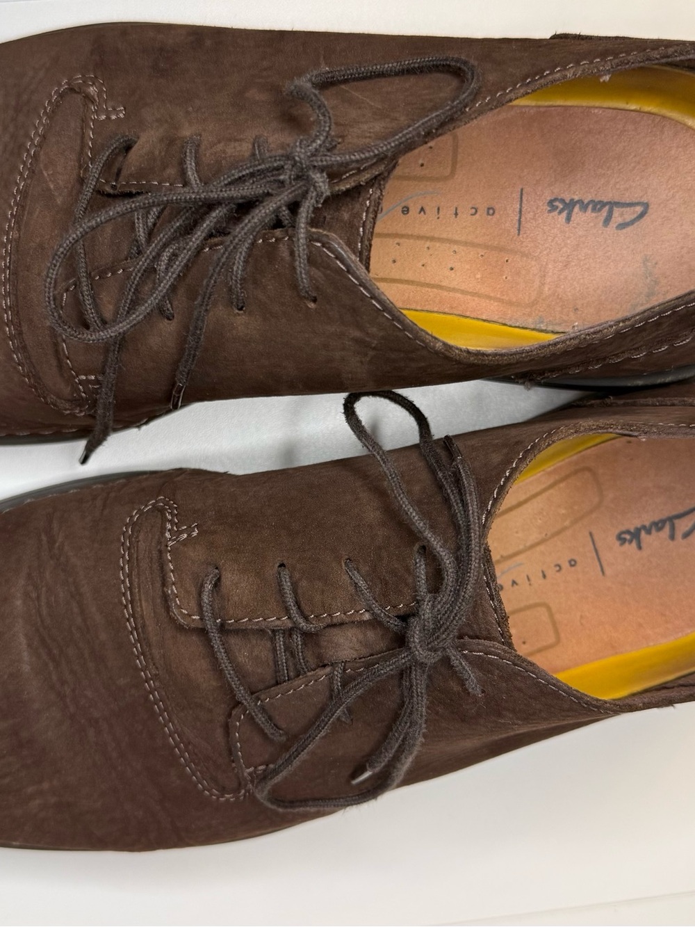 Clarks Brown Suede Lace-Up Derby Shoes